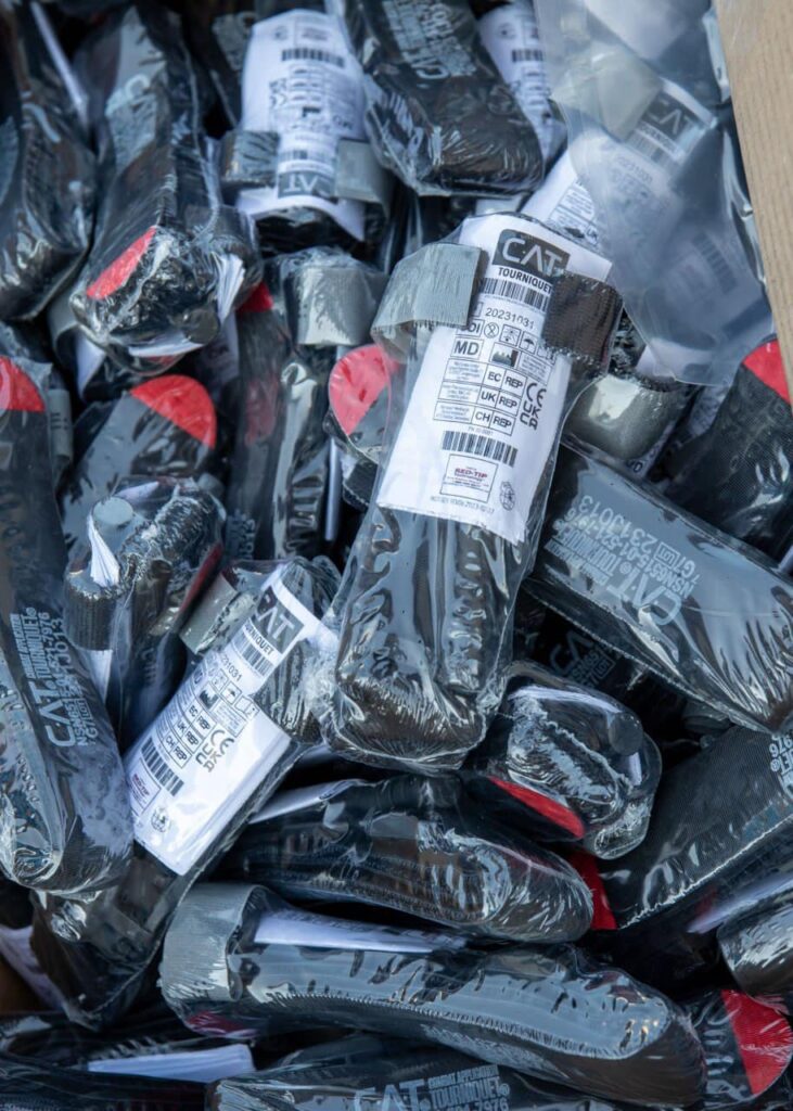 We have provided the State Special Transport Service with backpacks, first aid kits, stretchers and a large amount of tactical medicine.