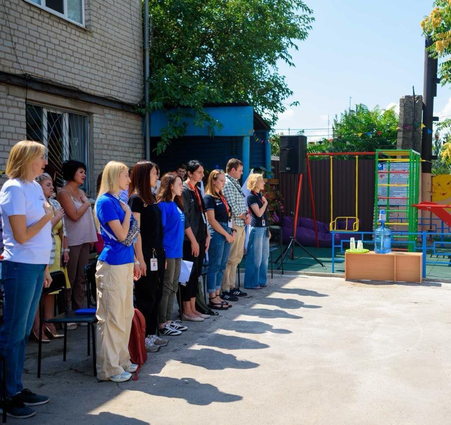 Назва новини: Урочисте відкриття дитячого майданчика в Шелтері “Патріот” в Запоріжжі