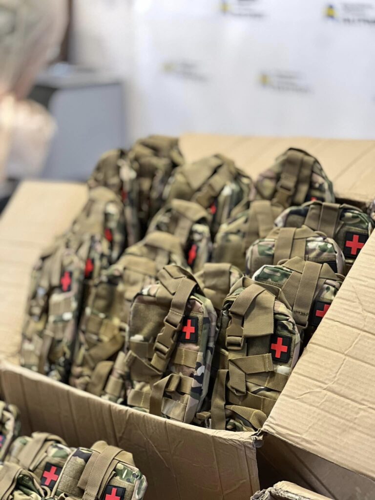 We received 300 bags for individual first aid kits