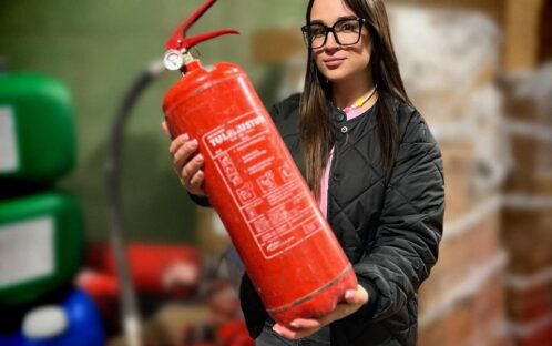 Fire extinguishers from Vaba Ukraina partners handed over to the military