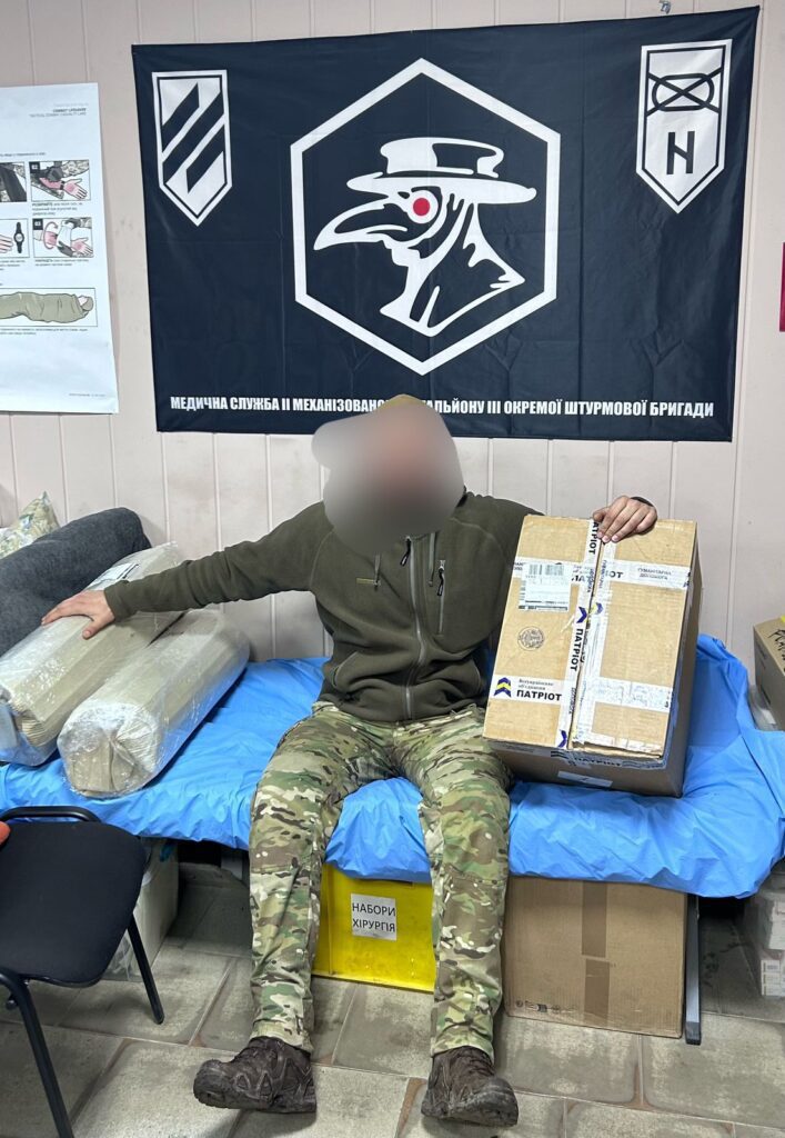Daily deliveries of tactical medicine to the frontline
