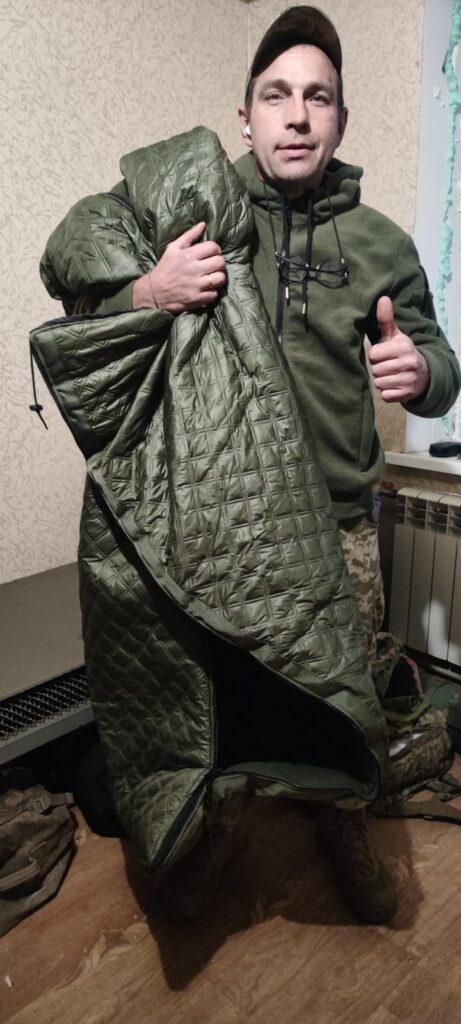 We continue to send sleeping bags together with Nova Ukraine to the military