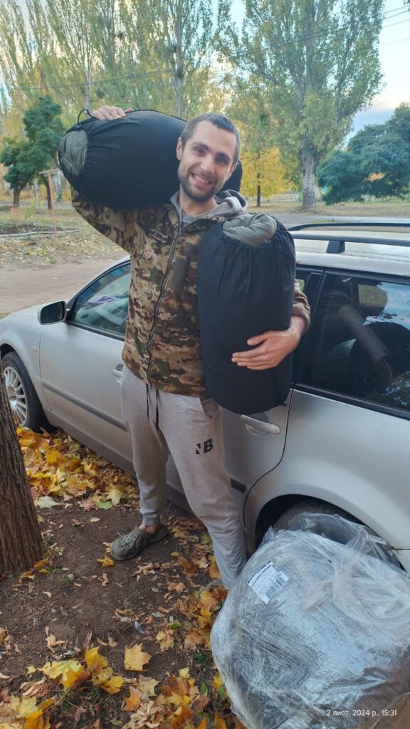 We continue to send sleeping bags together with Nova Ukraine to the military
