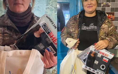 Female defenders received packages within the “For Her” project